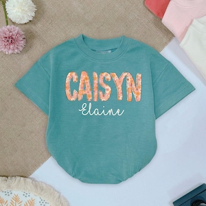 Personalized Baby Girl Romper: Custom Name Outfit, Summer Clothes
