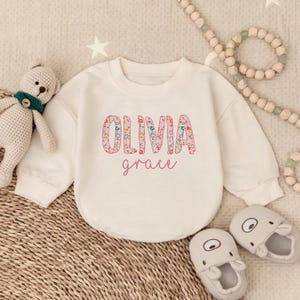 Personalized Baby Girl Bubble Romper: Summer Infant Outfit
