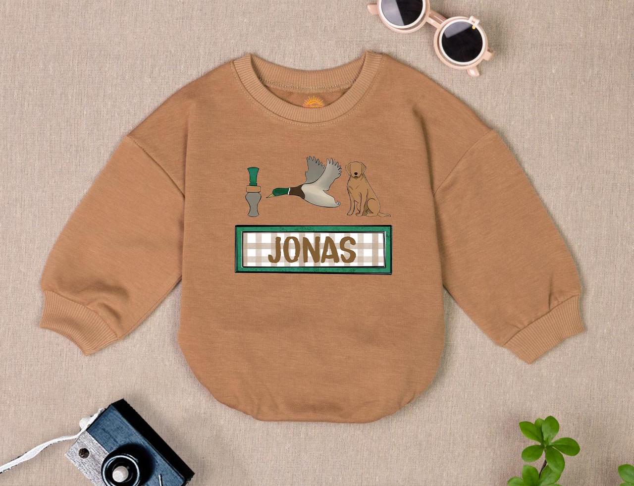 Personalized Mallard Duck Hunting Baby Romper: Duck Lover Gift