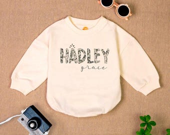 Personalized Camo Baby Sweatshirt: Custom Name Toddler Outfit