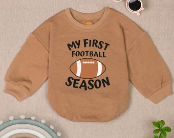 My First Football Season Baby Romper: Handmade Game Day Outfit