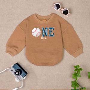 Baseball First Birthday Romper: Custom Baby Outfit