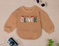 Custom name Christmas baby Bodysuit , Personalized Baby Romper, Holiday baby  Infant Clothes, Baby Shower, Neutral Outfit , Christmas Gift