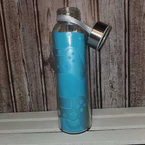 18 oz Gaming Controller Glass Water Bottle