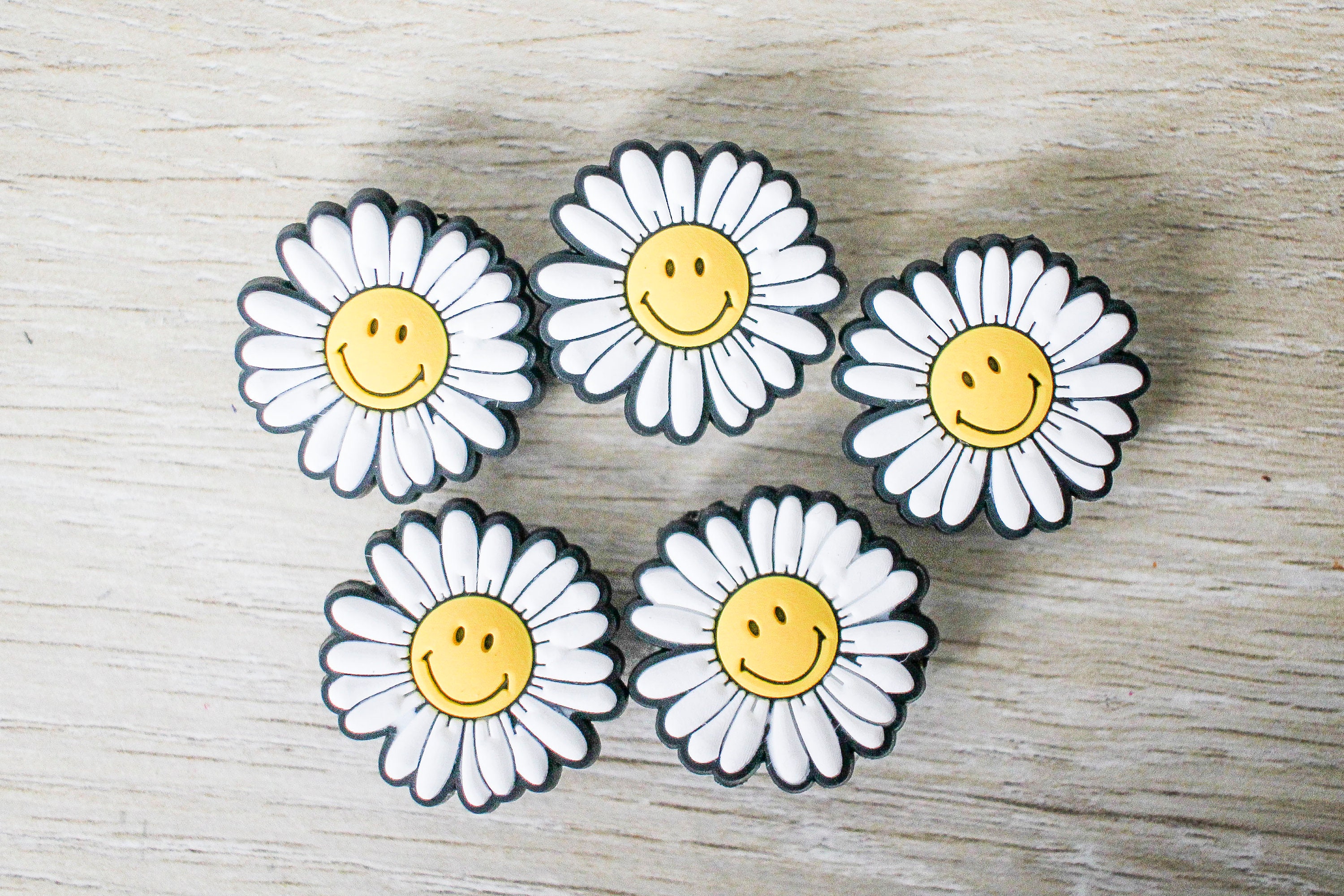 Daisy Smile Happy Face Croc Shoe Charms Etsy