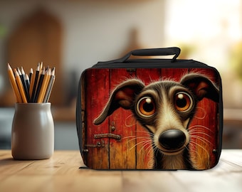Dog Art Insulated Lunch Box | Black Cooler Bag