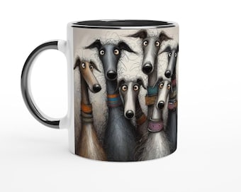 Greyhound Sketch Coffee Mug: Dog Lover Gift