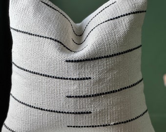 TULUM Throw Pillow Cover by Homeculture / 100% Cotton / Handmade Handwoven Boho Bohemian Farmhouse Decorative Heavyweight / 18x18 in