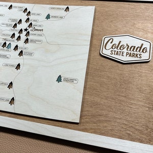 Colorado State Parks Map QUICK SHIP The ORIGINAL Viral, Travel Map, Fathers Day Gift, Gift for Adventurer, Colorado Map