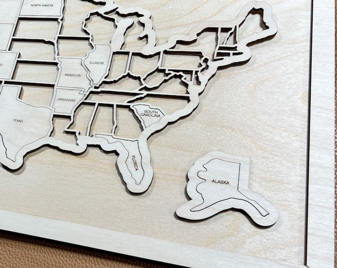 50 States Map Tracker QUICK SHIP The ORIGINAL Viral, Travel Map, Fathers Day Gift, Travel Map, Gift for Traveler, Bucket List Map