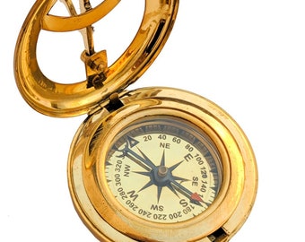 Pocket Sundial Compass west London 8 cm Sundial Compass 4''