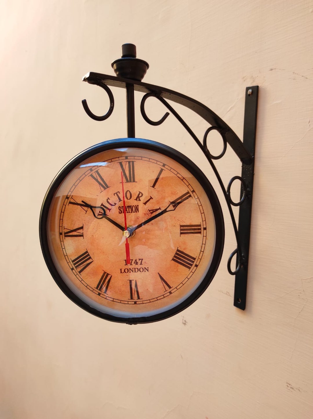 Victoria Station Clock Double Sided Wall Staion Clock Antique Wall