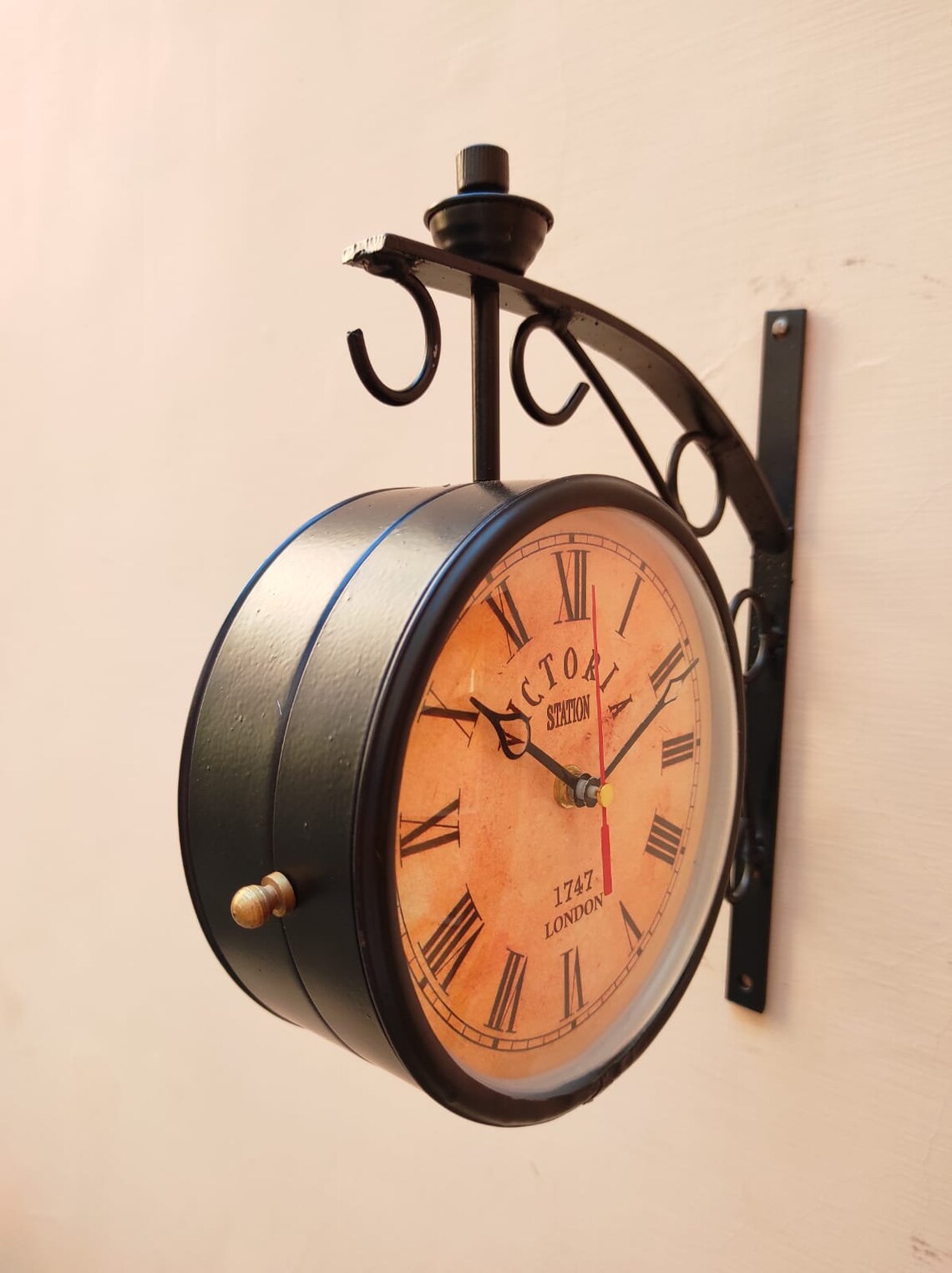 Victoria Station Clock Double Sided Wall Staion Clock Antique Etsy