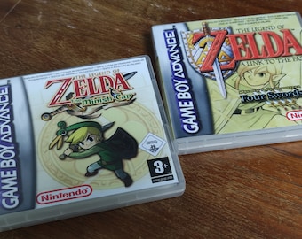 The Legend of Zelda a link to the past + minish cap GBA + Custom Shell Inlay