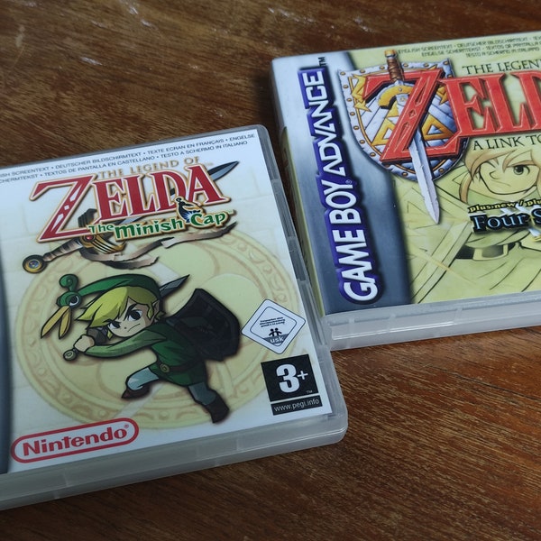 The Legend of Zelda un lien vers le passé + minish cap GBA + Custom Shell Inlay