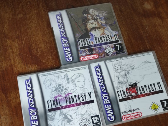 Final Fantasy IV V and VI Advance 4 5 6 for GBA Custom Shell Inlay 