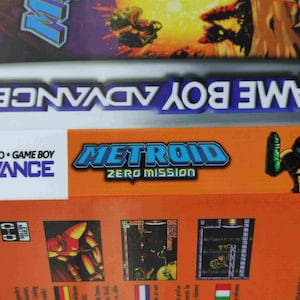 Metroid Fusion Metroid Zero Mission GBA with custom case inlay image 4