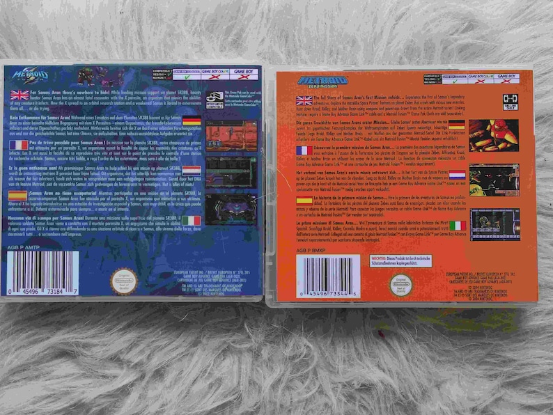Metroid Fusion Metroid Zero Mission GBA With Custom Case Inlay Etsy