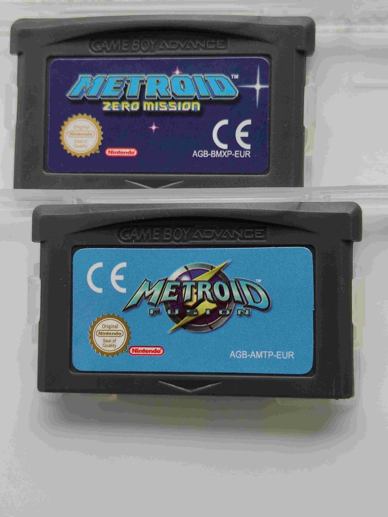 Metroid Fusion Metroid Zero Mission GBA with custom case inlay image 6