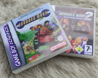 Advance Wars + Advance Wars 2 Black Hole Rising GBA + Custom Shell Inlay