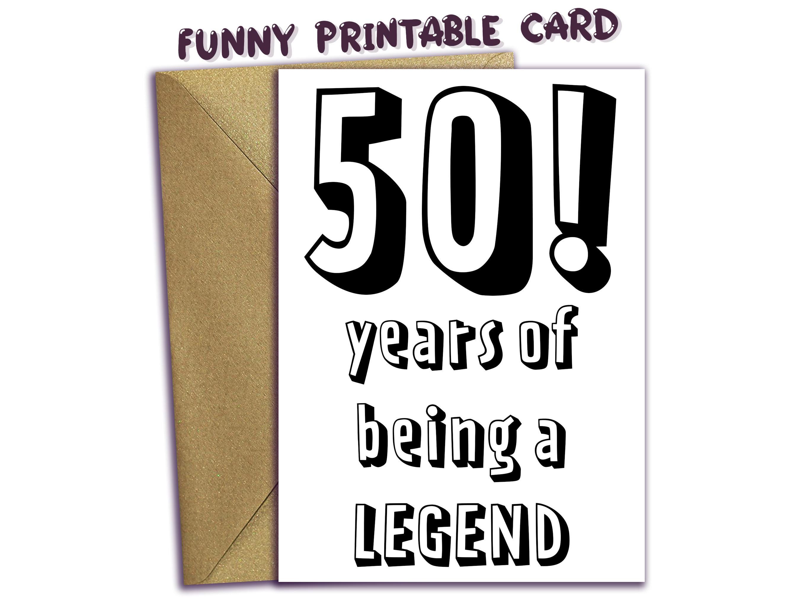 Biglietto di compleanno per il 50° compleanno per donne e uomini, regalo per il 50° compleanno per lei lui, biglietto di musica retrò per 50 anni, idee regalo di compleanno per donne