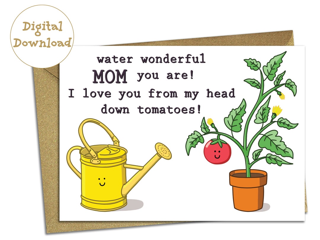 Cute Mother's Day Card, Pun PRINTABLE Happy Birthday Mom Card From Son ...