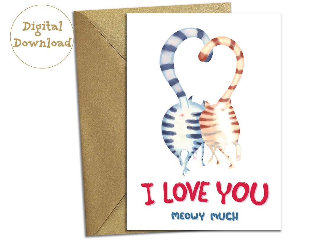 Funny I Love You Card. PRINTABLE Anniversary and Valentines Day Card ...