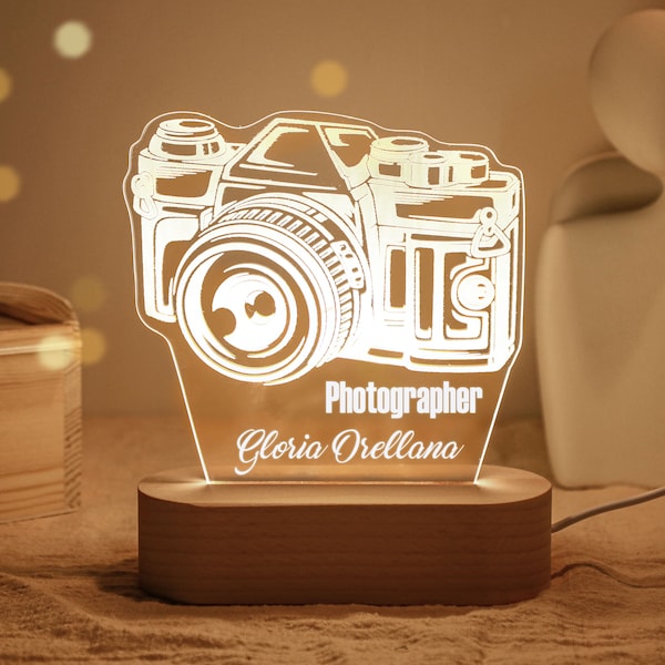 Camera 3D Lamp, Custom Night Light, Photographer Gift Camera Table Lamp, LED Light Night Light, Fathers Day Gift, Photography Lovers Decor
