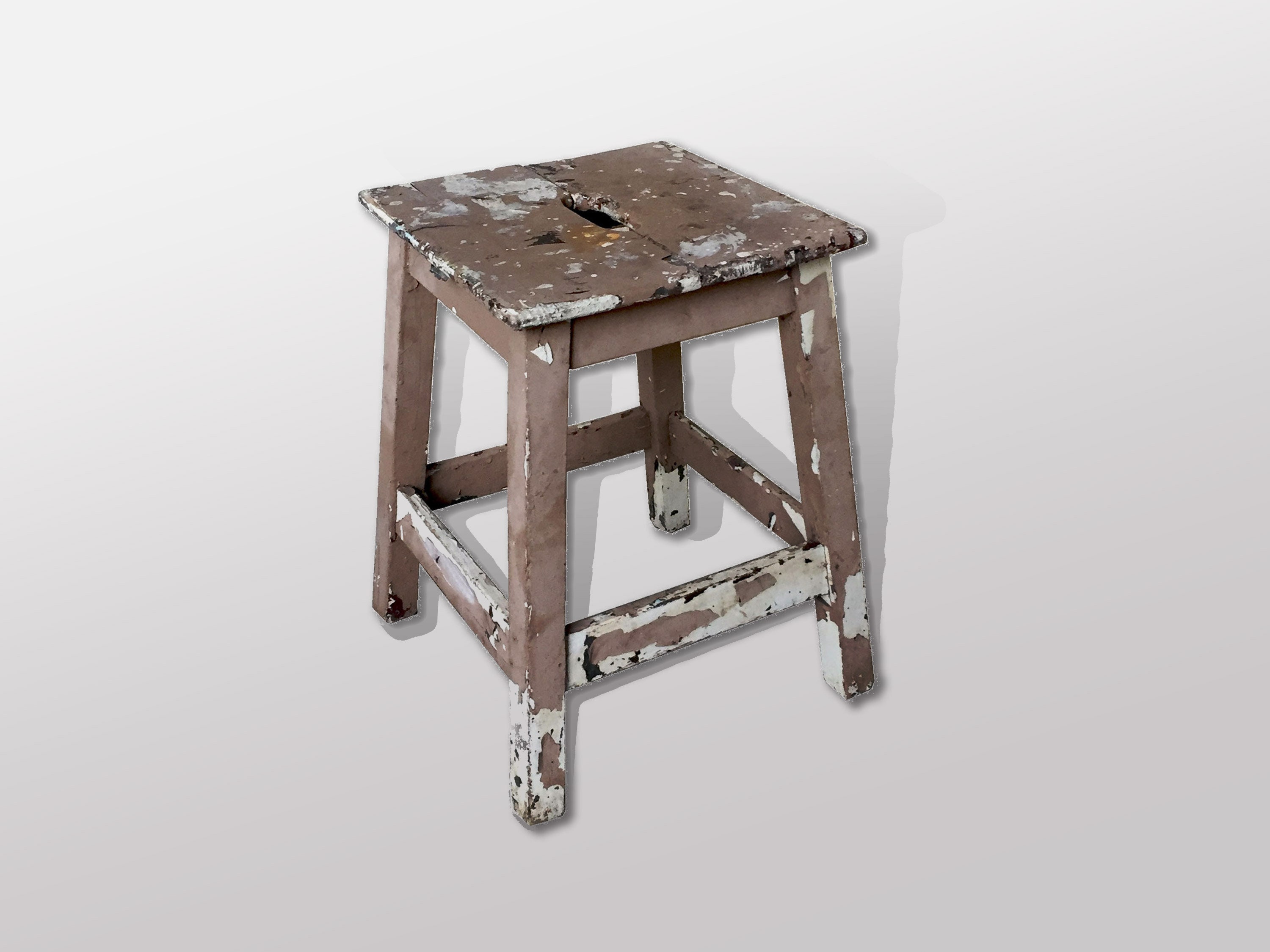 Vintage Stool Tabouret de Peintre France Workshop Vintage Stool 1960S