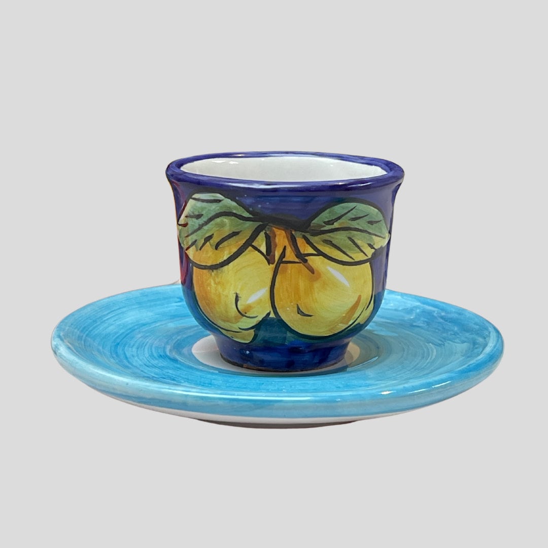 Amalfi Coffee Cups With Plates set of 4 - Etsy