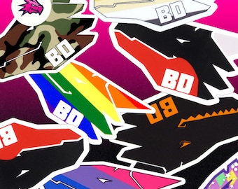 Authentieke sticker met Bad Dragon-logo: glanzende of matte afwerking