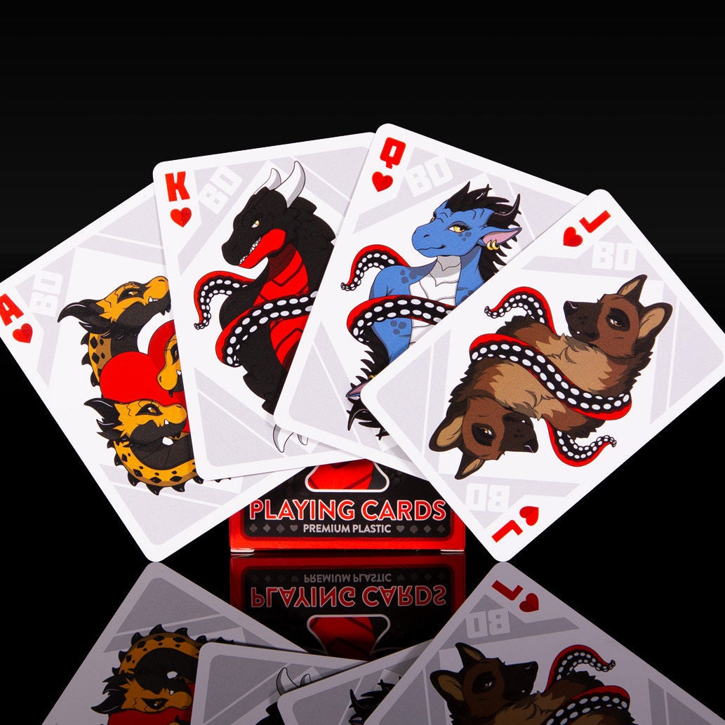 Bad Dragon Playing Card Deck Fantasy Furry Sexy Traditional Card Stock Game Fun Etsy