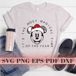 It’s The Most Magical Time Of The Year Mickey Svg Png Dxf Eps Pdf, Christmas Mickey Sketched svg Cricut file, Instant download digital item