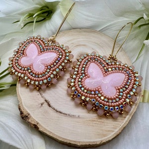 Beaded Butterfly Earrings