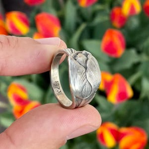 Tulip Ring | Silver Ring | Floral Ring | Tulip Jewellery | Silver Flower Ring | Silver Flower Ring