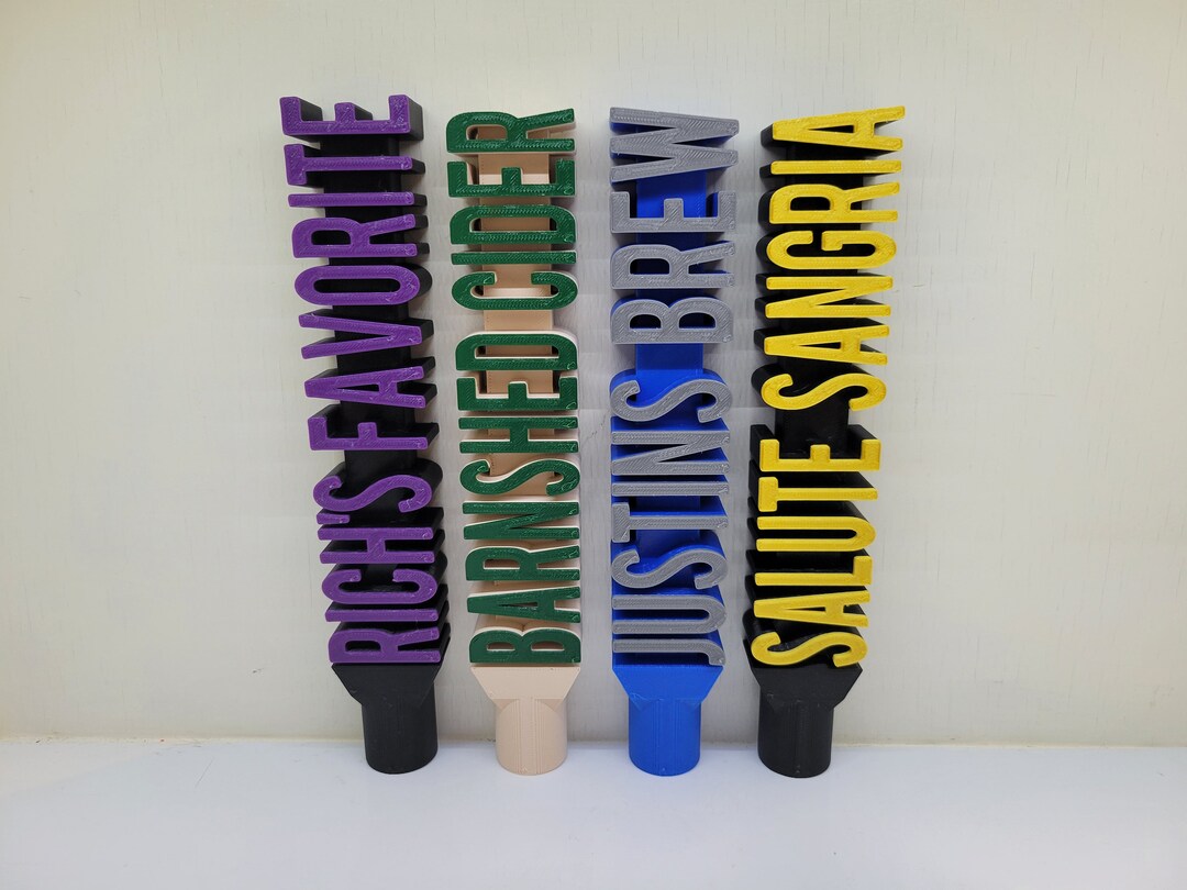 Custom Beer Tap Handles 3D Printing Personalized Keg Taps Custom Tap