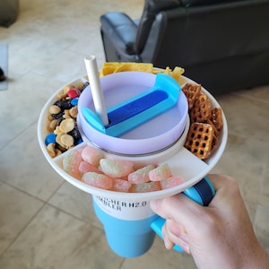 Snack Bowl for Stanley 40 oz Tumbler: 4-Compartment Food Tray