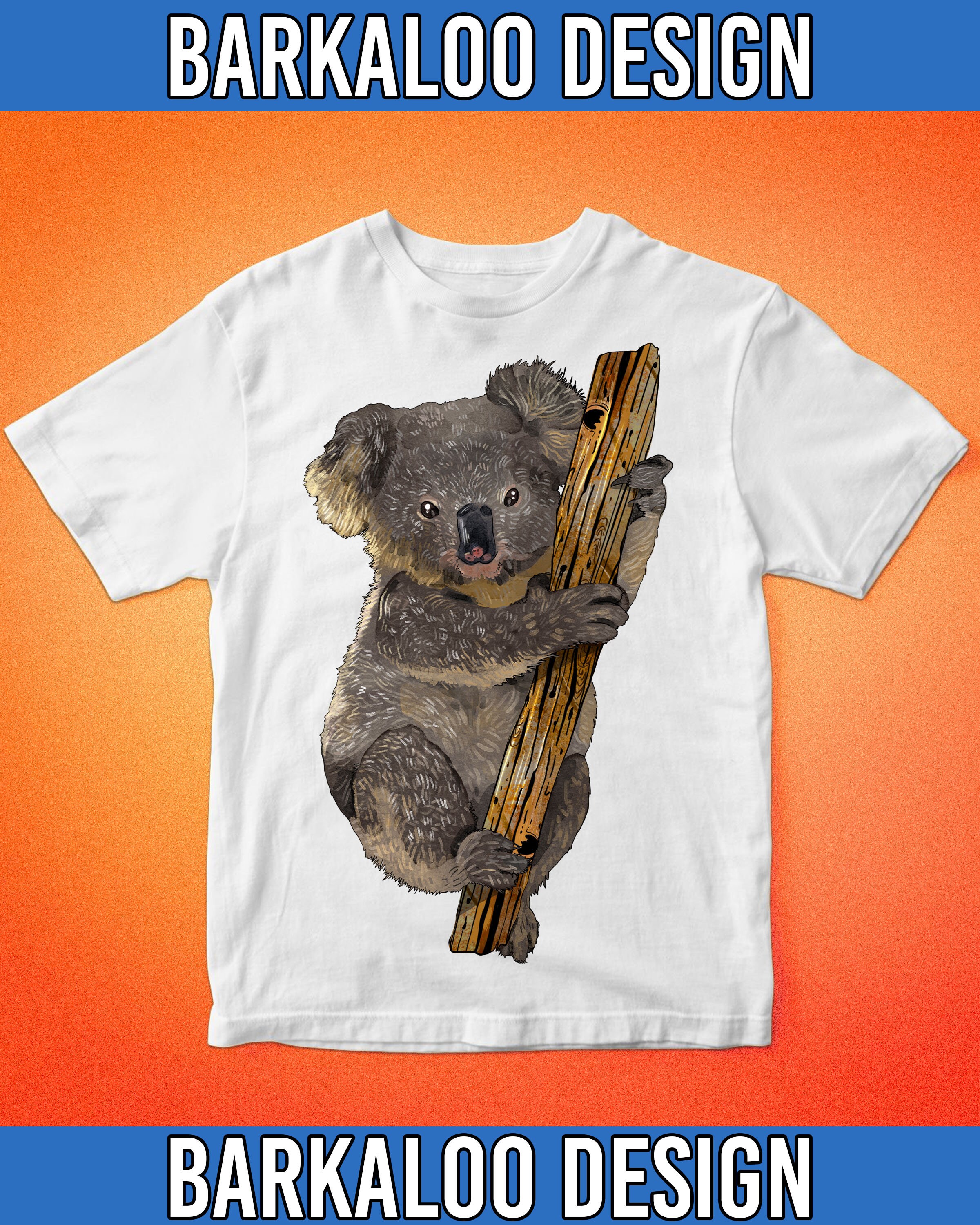 コアラ PNG 昇華デザイン、手描きコアラ PNG、コアラ ポートレート PNG