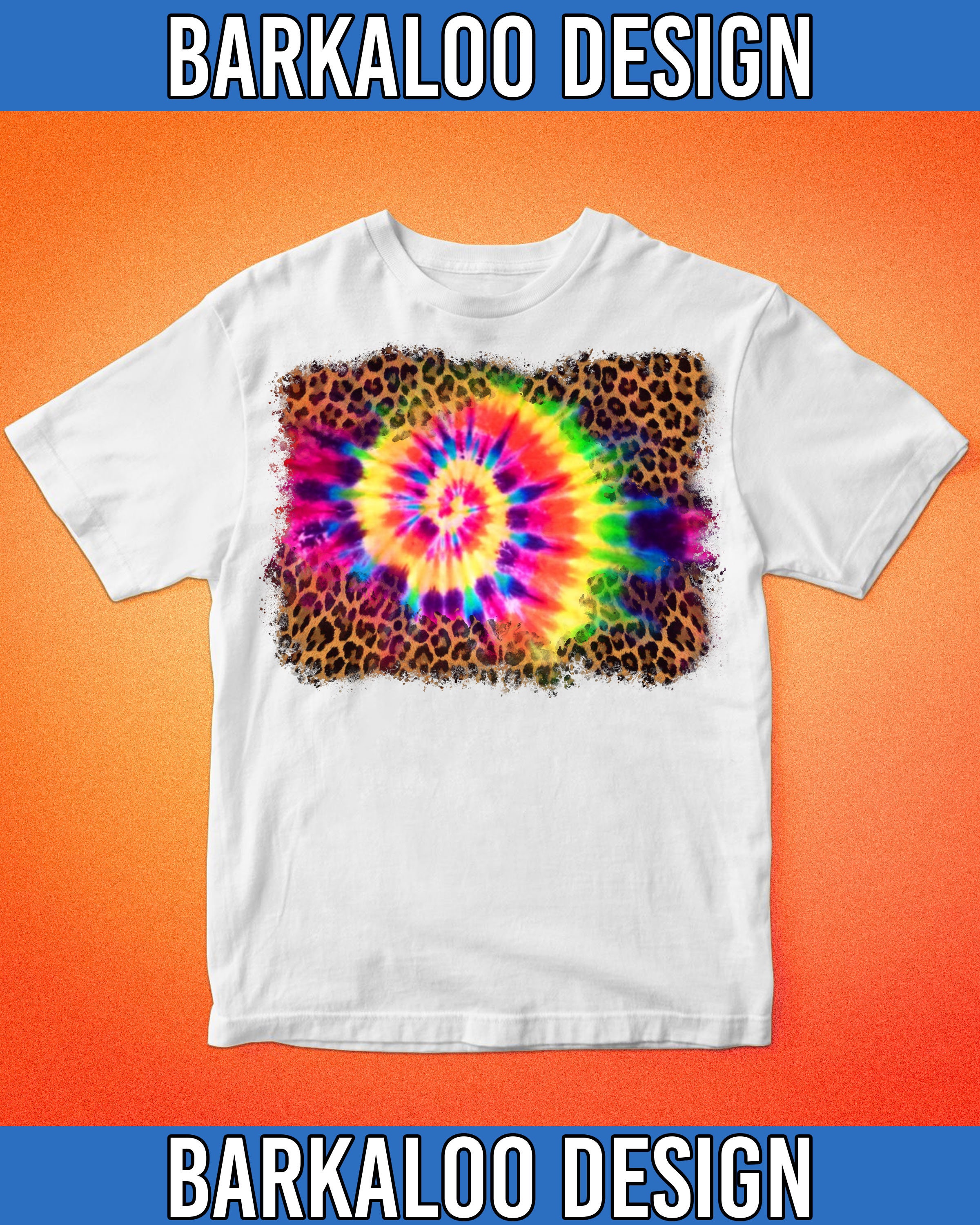 Leopard Tie Dye Background PNG Sublimation Design, Western Background ...