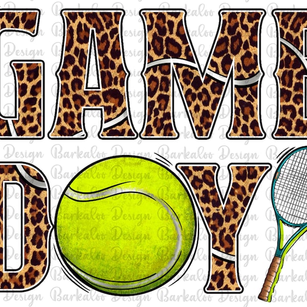 Western Tennis Game Day Png Sublimation Design, Sports Png, Tennis Sport Png, Leopard Game Day Tennis Png, Tennis Clipart, Digital Download