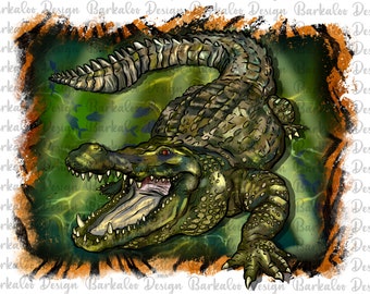 Western Alligator Background Png Sublimation Design, Alligator Tiger Background Png, Alligator Under The Water Background Png Downloads
