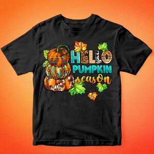 Western Hello Pumpkin Season Png Sublimation Design, Cowhide Pumpkin ...