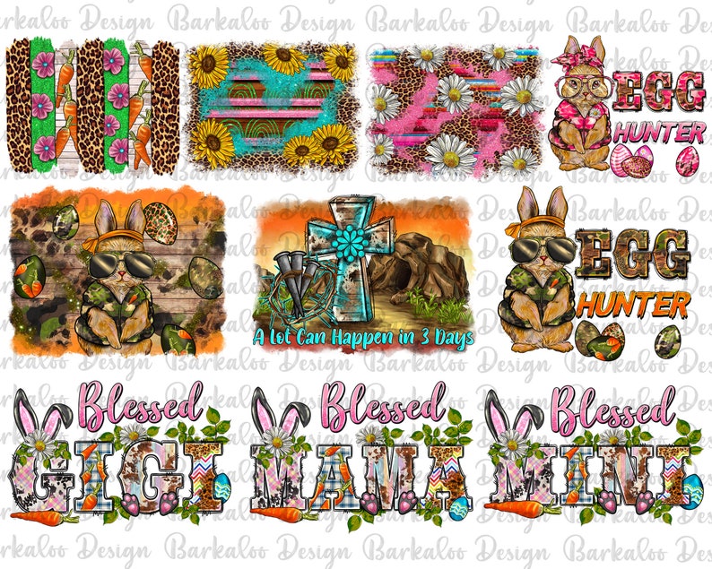 Easter Png Sublimation Design Bundle Happy Easter Png - Etsy