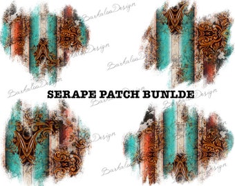 4 Serape Western Patch PNG Bundle Sublimation Design,Serape Patch Bundle,Western Patches,Western Back Splash,Serape Cowhide,Digital Download