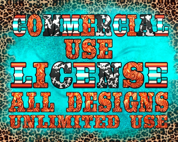 Commercial Use License for Small Businesses and Physical Products / Covers All Design In My Shop / Unlimited Use