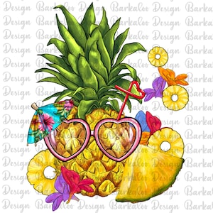 Pineapple Enjoying Png Sublimation Design, Summer Vibes Png, Pineapple Png, Pineapple With Glasses Png, Summer Png, Digital Download