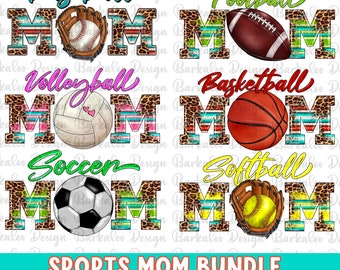 Western Sports Mom Png Sublimation Design Bundle, Volleyball Mom Png, Basketball Mom Png, Softball Mom Png, Football Mom Png Downloads