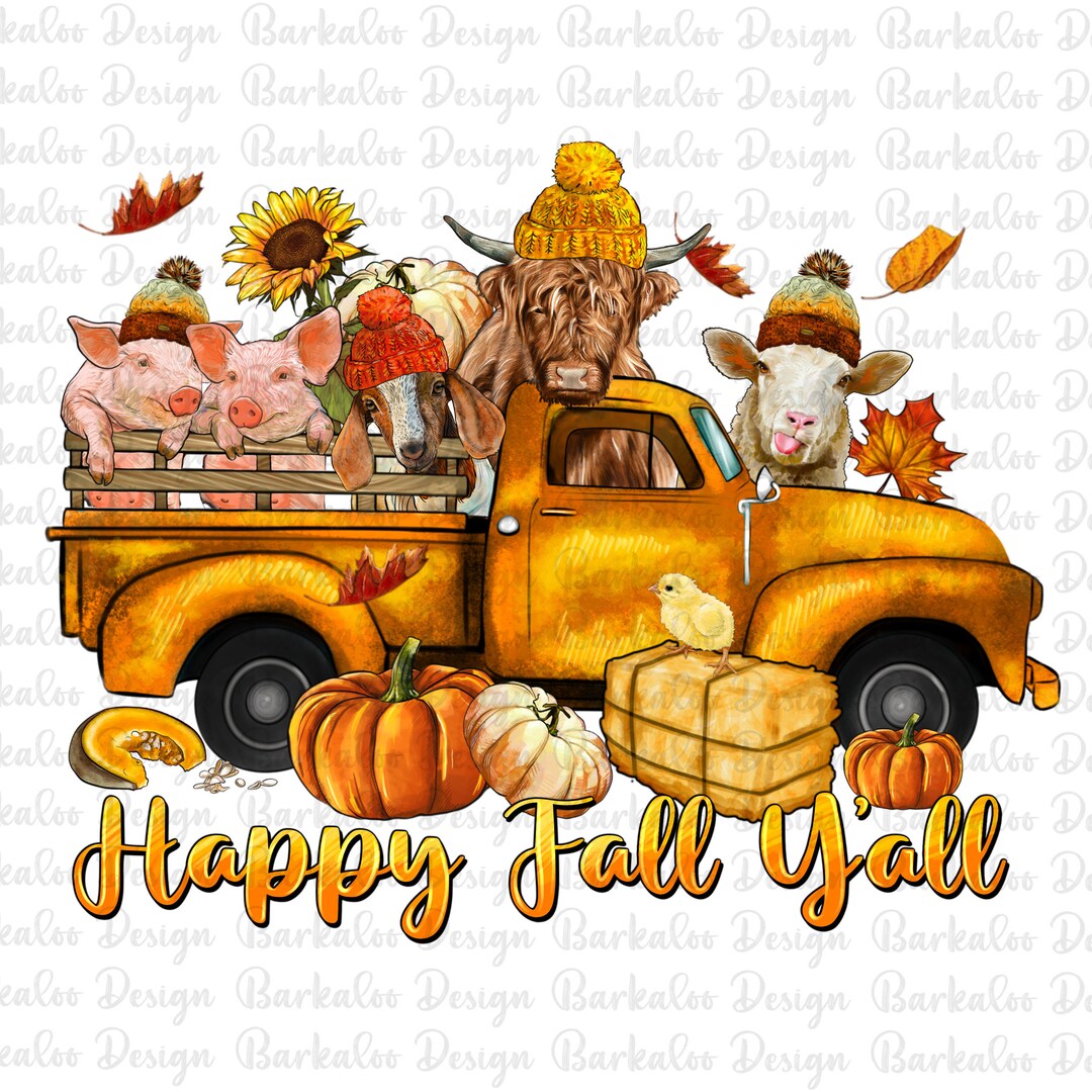 Happy Fall Y'all Png Sublimation Design Download, Fall Vibes Png, Hello ...