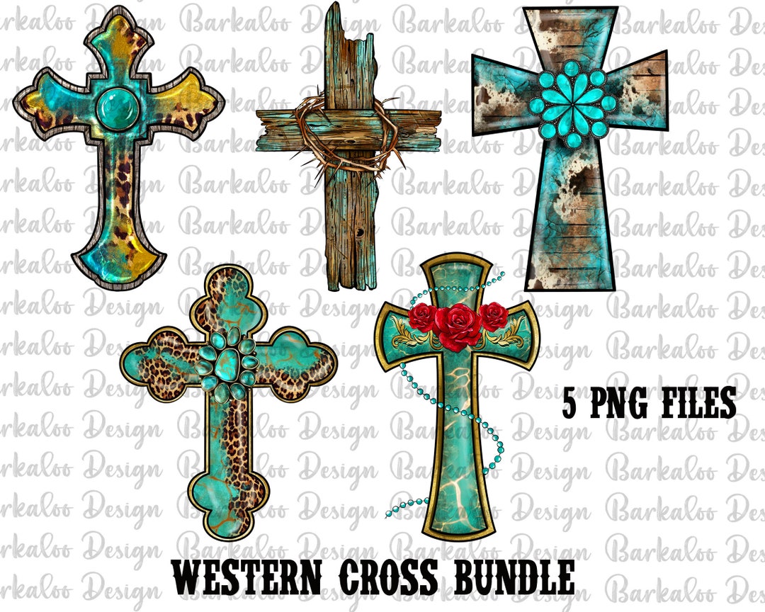 He is Resin Western Cross Png Sublimation Design Cowhide Png