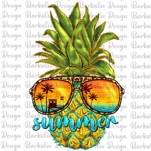 Pineapple Summer With Sunset Glasses Png Sublimation Design, Summer Png, Pineapple Png, Sunset Glasses Pineapple Png, Digital Download